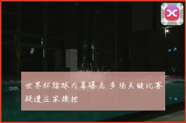 世界杯赌球内幕曝光 多场关键比赛疑遭庄家操控